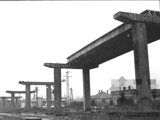 THM-BJ-02044 - Szekszárdi felüljáró híd építése az 1970-es években 