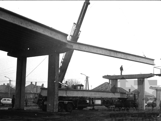 THM-BJ-02051 - Szekszárdi felüljáró híd építése az 1970-es években 