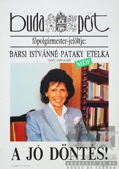 THM-PLA-2019.6.19 - MDF választási plakát - 1990