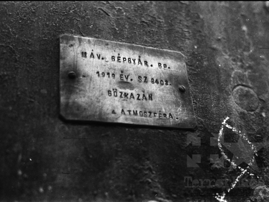 THM-BJ-01977 - Gőzkazán a dombóvári városi kertészet udvarán az 1970-es években 