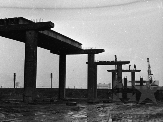 THM-BJ-02042 - Szekszárdi felüljáró híd építése az 1970-es években 