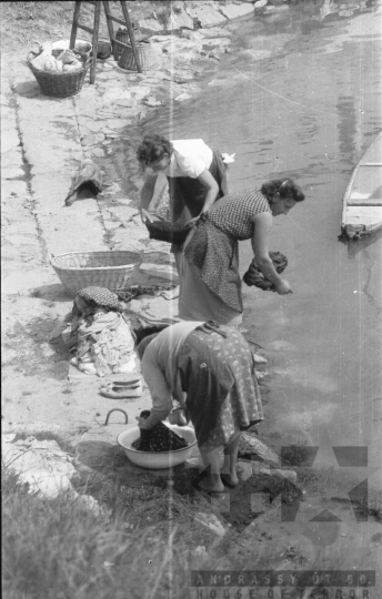 THM-BJ-02346 - Mosás a paksi Duna-parton az  1960-as években
