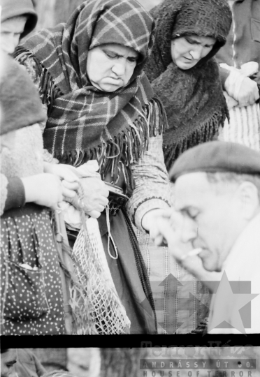 THM-BJ-02453 - Halra váró asszonyok a Duna-parton az 1960-as években