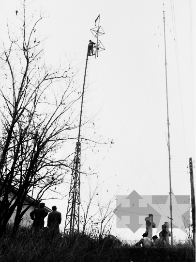 THM-BJ-03622 - Szekszárdi adótorony a Kálvária-dombon az 1960-as években 