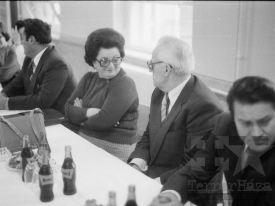 THM-BJ-03825 - Miniszteri látogatás a dunaföldvári bútorlapgyártó üzemben az 1970-es években 