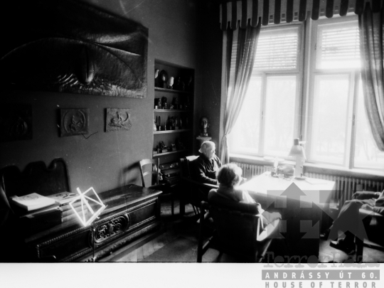 THM-BJ-03974 - Borsos Miklós Kossuth-díjas szobrászművész és Csányi László újságíró az 1980-as években