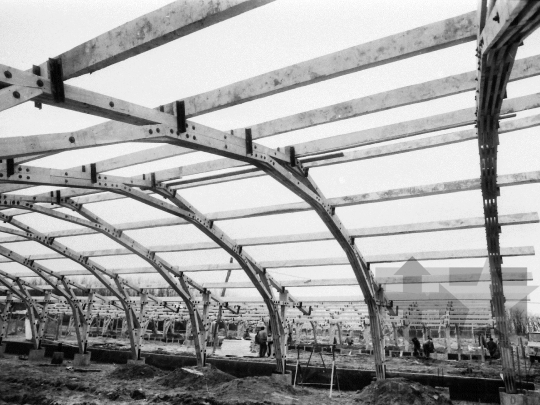 THM-BJ-04269 - Németkér-Hardon favázas sertéstelep építése az 1980-as években 