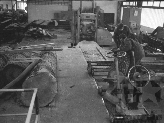 THM-BJ-04876 - Munka a pörbölyi fűrészüzemben az 1970-es években