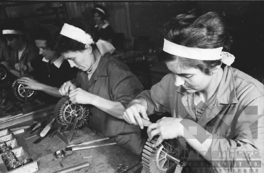 THM-BJ-06003 - Gyönki villamosgép tekercselő üzem az 1960-as években 