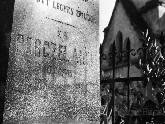 THM-BJ-06151 - Perczel Mór sírja Bonyhádon az 1970-es években