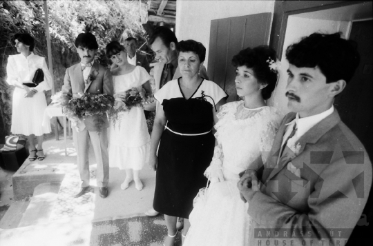 THM-BJ-06900 - Falusi esküvő Mórágyon az 1980-as években