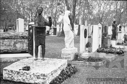 THM-BJ-07035 - Csontváry Kosztka Tivadar sírja Budapesten az 1980-as években