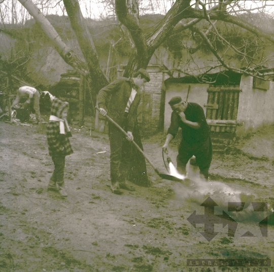 THM-BJ-08049 - Disznóvágás Szekszárdon az 1970-es években