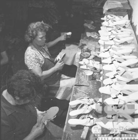 THM-BJ-10050 - Cipő kisipari szövetkezet Bonyhádon az 1960-as években