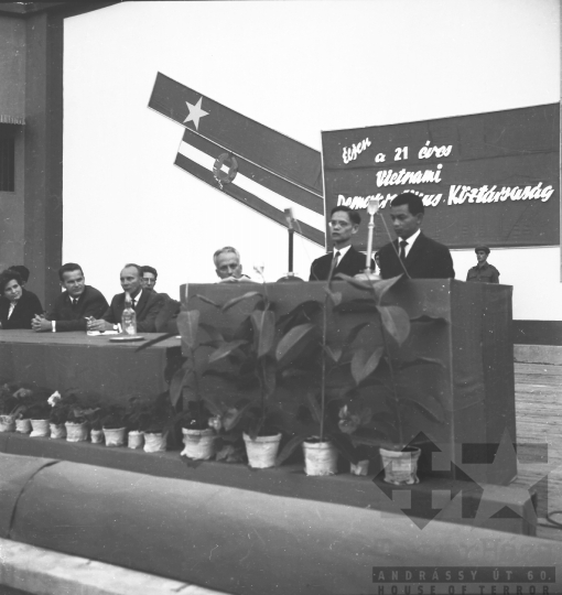 THM-BJ-10150a - Vietnami melletti szolidaritási békegyűlés Szekszárdon az 1960-as években