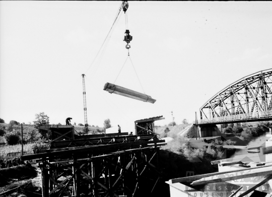 THM-BJ-10272 - Simontornyai vasúti híd építése az 1960-as években