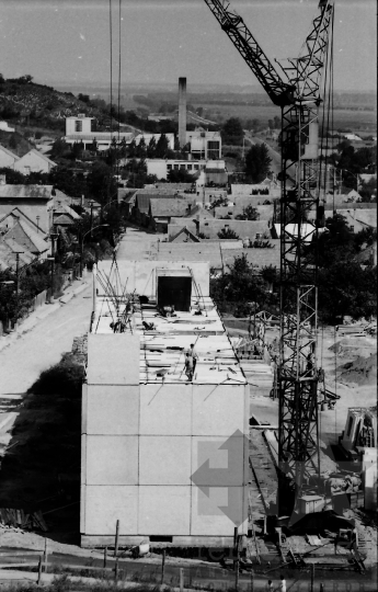 THM-BJ-10823 - Panelház építése a Kadarka utcában az 1960-as években