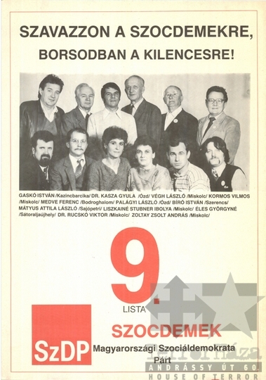 THM-PLA-2016.45.14.3 - SZDP választási plakát - 1990