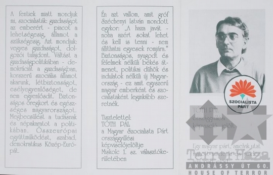 THM-PLA-2017.1.9a - MSZP választási szórólap - 1990