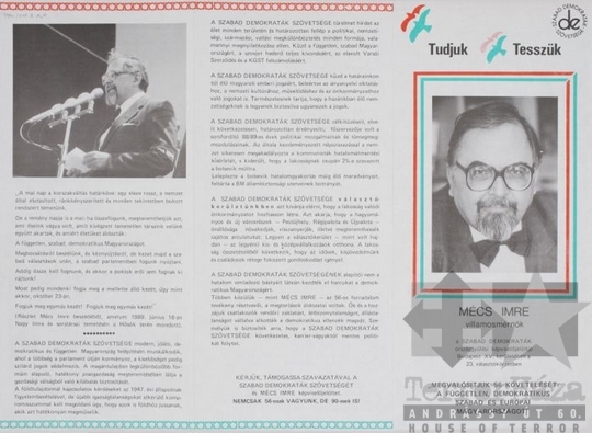 THM-PLA-2017.8.14Ta - SZDSZ választási szórólap - 1990