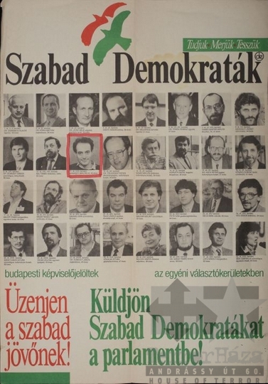THM-PLA-2017.8.32T - SZDSZ választási plakát - 1990