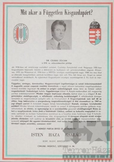 THM-PLA-2017.8.61T - FKgP választási plakát - 1990