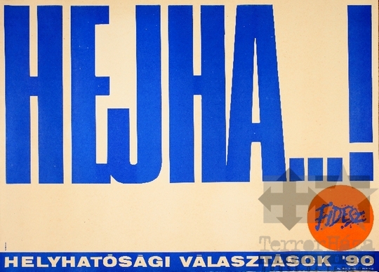 THM-PLA-2019.1.16 - Fidesz választási plakát - 1990