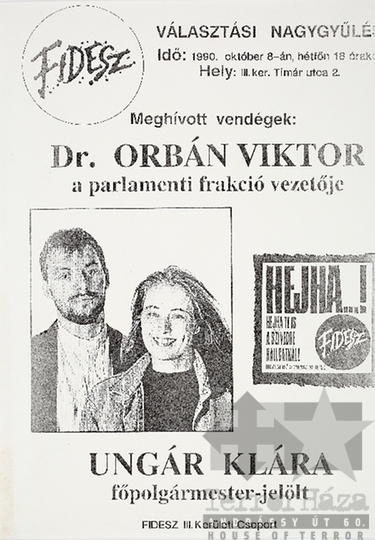 THM-PLA-2019.1.24 - Fidesz választási plakát - 1990