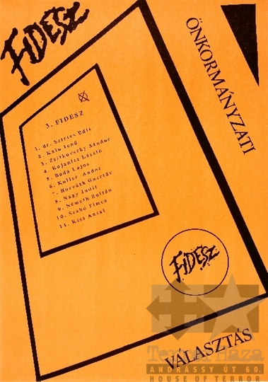 THM-PLA-2019.1.7 - Fidesz választási plakát - 1990