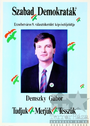 THM-PLA-2019.2.10 - SZDSZ választási plakát - 1990