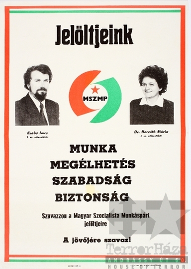 THM-PLA-2019.21.1 - MSZMP választási plakát - 1990