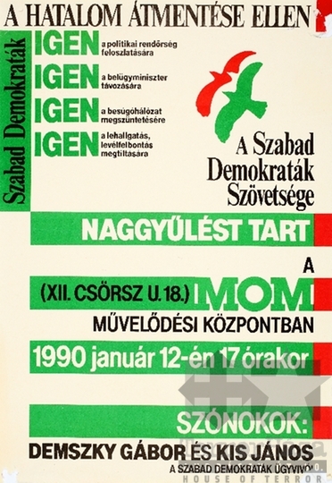 THM-PLA-2019.2.26 - SZDSZ választási plakát - 1990