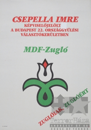 THM-PLA-2019.6.21 - MDF választási plakát - 1990