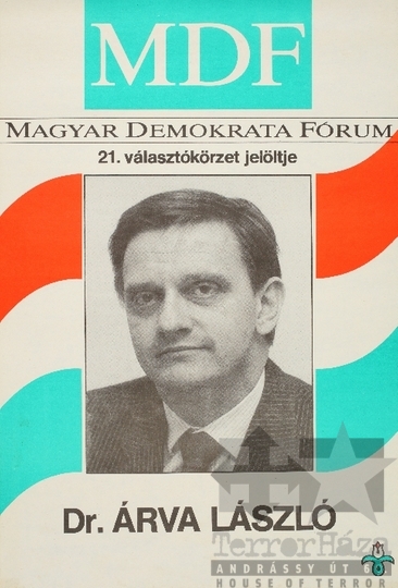 THM-PLA-2019.6.27 - MDF választási plakát -1990