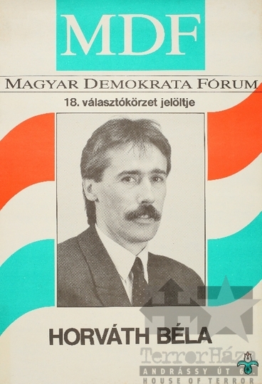 THM-PLA-2019.6.28 - MDF választási plakát -1990