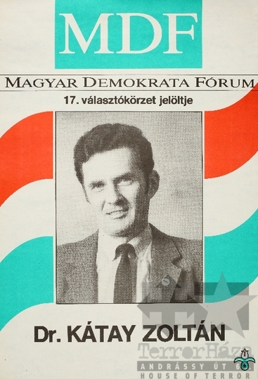 THM-PLA-2019.6.33 - MDF választási plakát -1990