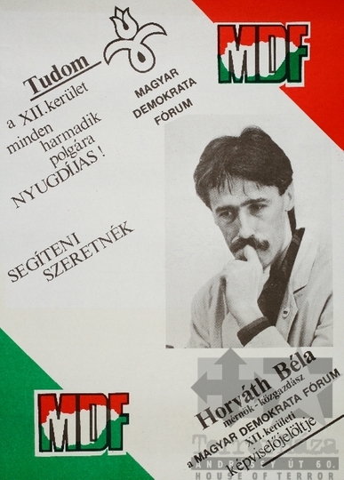 THM-PLA-2019.6.47 - MDF választási plakát -1990