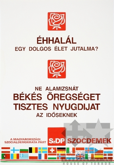 THM-PLA-2019.8.15 - SZDP választási plakát - 1990