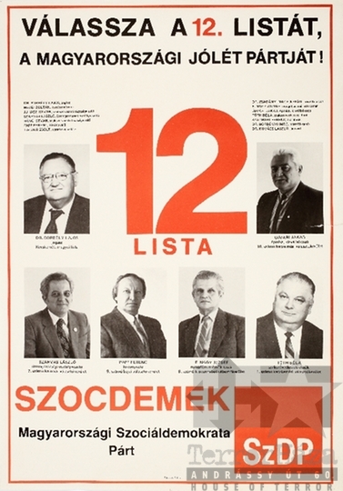 THM-PLA-2019.8.18 - SZDP választási plakát - 1990