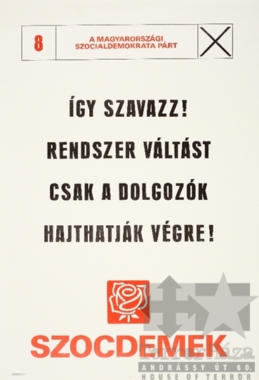 THM-PLA-2019.8.4 - SZDP választási plakát - 1990