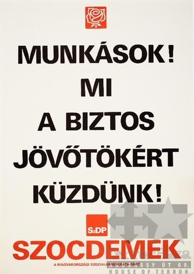 THM-PLA-2019.8.9 - SZDP választási plakát - 1990